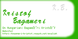 kristof bagameri business card